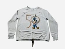 Disney Parks Walt Disney World 50th Anniversary Mickey Crop Sweatshirt Womens MD picture