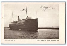 c1905 Entering Harbor Steamer Cruise Ship Sheboygan Wisconsin Vintage Postcard picture