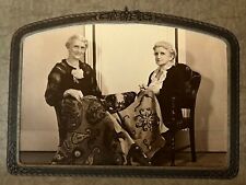 Wichers Studio Topeka Kansas Circa 1920's Photograph of 2 older women quilting  picture