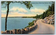 Postcard - Sargent's Drive in North East Harbor Maine ME c1940 picture