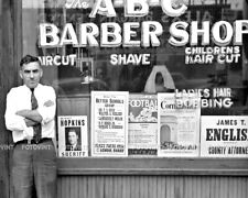 1938 BARBER SHOP Photo Picture OMAHA, NEBRASKA Barbershop 8x10 11x14 16x20 (B13) picture