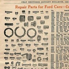 Scarce Cray Brothers Auto Parts Catalog 1920 - No Cover 16pp picture
