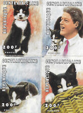c1995 bill clinton socks stamps official @ Centrafricaine Republique plate block picture