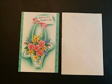 Vintage 1950's Happy Birthday Daughter In Law Greeting Card Unused picture