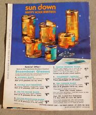 VTG 1974 LIBBEY STEAMBOAT Glass Advertising Whole Collection picture
