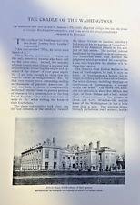 1896 English Ancestral Home of George Washington Brington illustrated picture