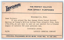1918 Lavoris Spray Dental Society Meeting Minneapolis MN Postal Card picture
