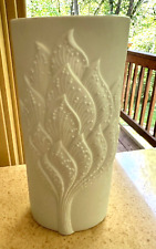Vintage AK KAISER M. Frey White Bisque Vase Mermaid Tail 578/49 W. Germany picture