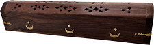 Wooden Coffin Incense Burner Handmade - 12