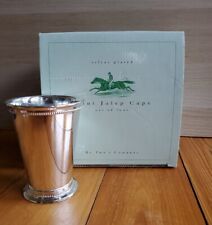 Twos Company Silver Plated Beaded Mint Julep Cups / Vases - Set of 4 - NIB picture