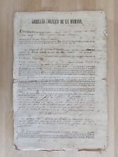 ANTIQUE 1862 CHINA CHINESE SLAVES HAVANA CUBA CONTRACT DOCUMENT SIGNED picture
