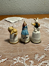 1995-1997-1998 Alice In Wonderland Hallmark Thimble Ornaments -Set Of 3 picture