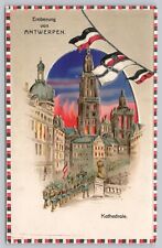 Hold To Light Postcard Antwerp Cathedral WWI German Occupation Embossed HTL V* picture