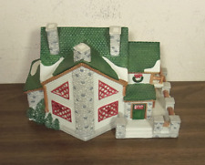 Vtg LEMAX Dickensvale Ceramic Alpine Cabin House (1995) Peaked Roof CHRISTMAS picture