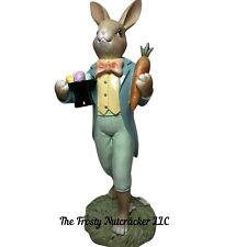 Easter Mr Magician Dapper Bunny Rabbit Holding a Carrot 2024 Blue Coat E10 picture