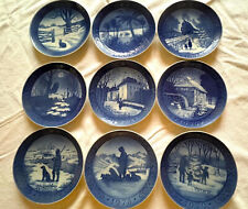 Vintage Royal Copenhagen Christmas Lot Of 9 Plates - 1970s 70 to 79 Plate 7” picture