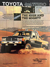 Vintage 1987 Toyota Pickup truck 4x4 original color ad A141 picture
