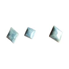 3 Blue Tied Jadeite Cabochon from Guatemala - Rombo Shape - Stunning Quality picture