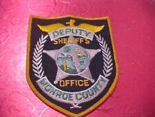 MONROE COUNTY FLORIDA POLICE PATCH SHOULDER SIZE UNUSED picture