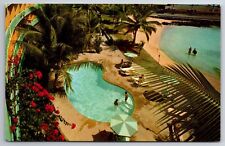 Aerial View Hotel King Kamehameha Swimming Pool Kailua-Kona HI Chrome Postcard picture