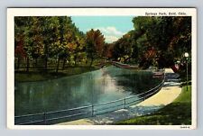 Enld OK-Oklahoma, Springs Park, Antique, Vintage Postcard picture