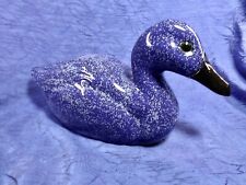 Cobalt Blue Ceramic Duck Figurine 13