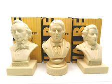 Vintage Halbe Statuette Lot of 7 Figures Busts Famous Music Composers  picture