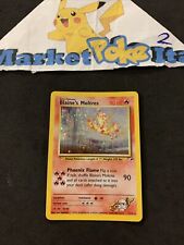 Pokemon Card Blaine's Moltres 1/132-Gym Heroes-Eng-Holo-Swirl-Excellent picture