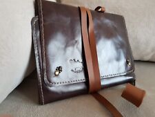 Handmade Solo Il Sabato Leather Pipe Bag 3 Pipes Plus Accessories (Brown Skulls) picture