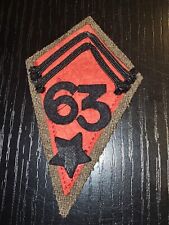 WWII US Army Free French Forces British Made Wool 63rd Infantry Patch L@@K picture