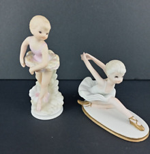 Vintage Lefton Porcelain 2pc Ballerina Figurines The Christopher Collection 1983 picture