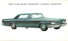 1964 Chrysler NEWPORT 2-Door Hardtop: Original NOS Dealer Promo Postcard UNUSED picture