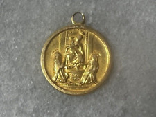 18K Gold Medal Pendant Our Lady of Pompeii picture