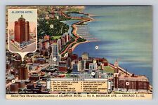 Chicago IL-Illinois, the Allerton Hotel, Advertising, Vintage c1947 Postcard picture