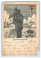 1903 Boat and House Scene, Luckenhausle, Konstanz Germany Postcard picture