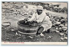 c1910's Typical Jamaica Wash Woman SS Port Maines Cancel Panama Antique Postcard picture