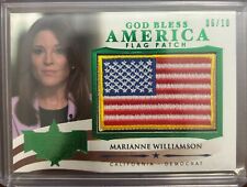MARIANNE WILLIAMSON 2022 DECISION #/D 6/10 GOD BLESS FLAG PATCH CARD CALIFORNA picture