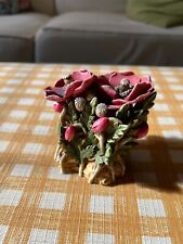 Vintage 3” Harmony Kingdom Garden Poppy Flower Trinket Box Figurine picture