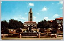 Austin Texas University Of TX Campus Main Building Streetview Chrome Postcard picture