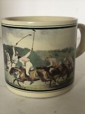 Vintage Polo Scene Coffee Tea Mug Made in Japan 12oz  Horse Gifts Equestrian  picture