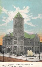 Wells County Court House Bluffton Indiana IN 1909 Postcard picture