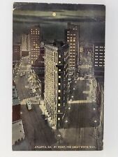 Postcard Atlanta Georgia By Night the Great White Way c1918 picture
