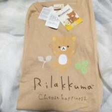 SAN-X Rilakkuma T-Shirt large silhouette size M Beige Cotton Choose happiness picture