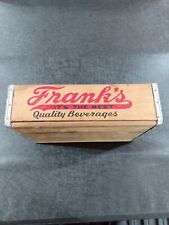 Vtg Franks Quality Beverage  Wooden Crate Bottle Carrier 12 Slot  picture