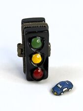 Porcelain Hinged Trinket Box Traffic Light With Little Blue Car picture