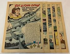 1943 nine page cartoon story ~ SGT MEYER LEVIN Ace Bombardier From Brooklyn picture