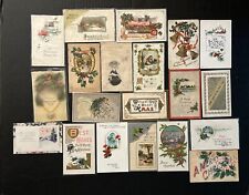 Vintage Christmas Postcards Used 1909-1920 Canceled Lot Of 20 picture