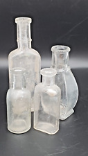 4 Glass Antique Bottles Clear one Says Vail Bros.Philada Pa U.S. A. picture