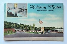 Brattleboro VT Vermont Holiday Motel Vintage Postcard D3 picture