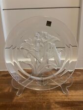 Hoya Heavy Crystal Plate FLOWER OF THE MONTH engraved Retired 8